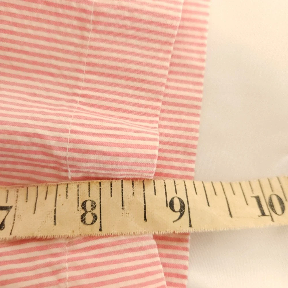 Peter Millar Pink White Stripe Chino Shorts Mens Size 34‎ Pima Cotton